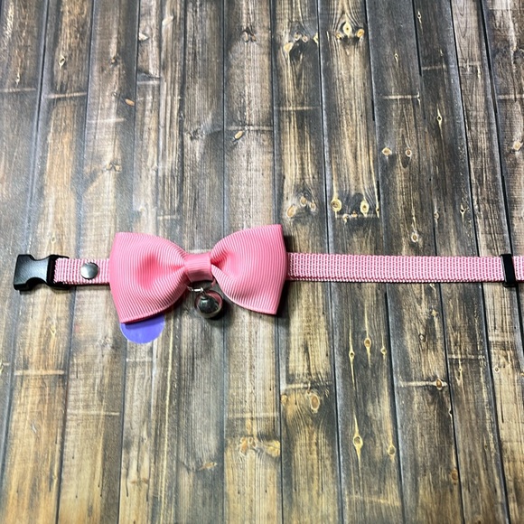 5for$10 Baby Pink Bell Cat Collar & Small Pet Collar Pet Accessories 10 Inches - Picture 1 of 9